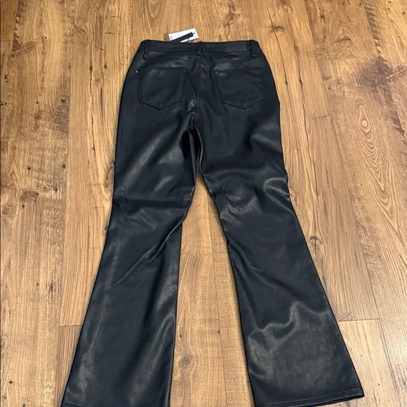 New Judy Blue Faux Black Leather Women's Bootcut Jeans - Picture 3 of 5